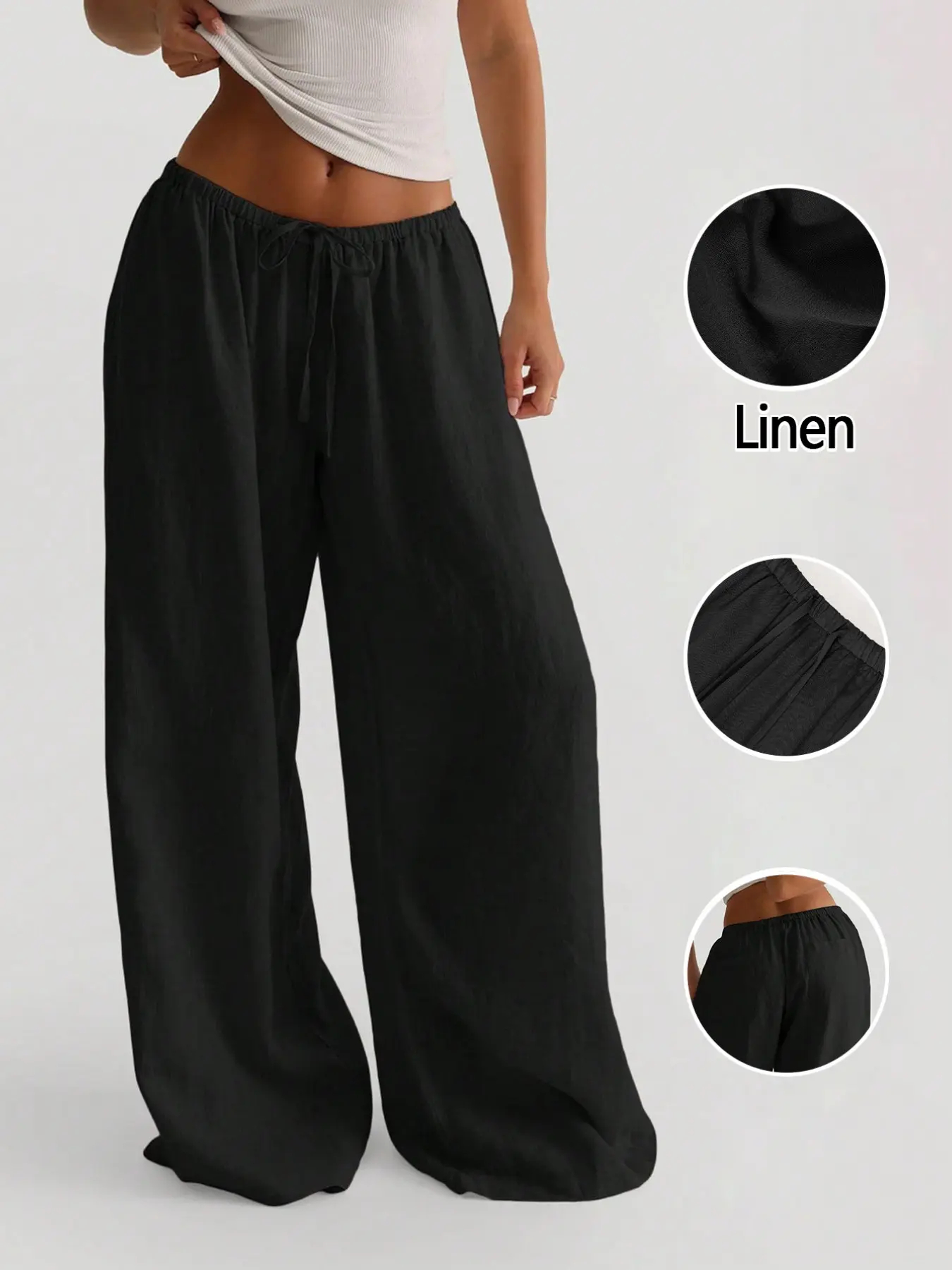 ✨ MAY SALE | Women's Linen Palazzo Pants -100%Cotton✨