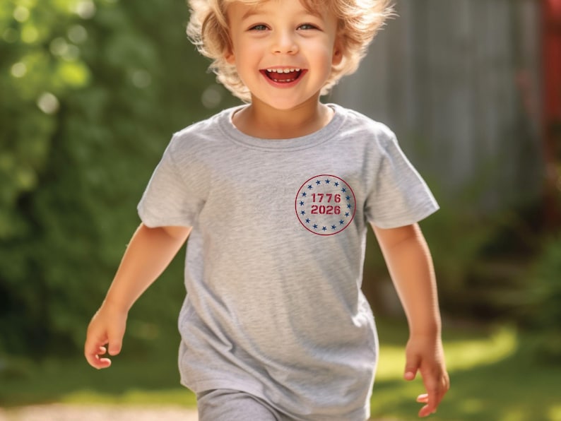 Kids USA 250th Anniversary Shirt, Distressed American Flag Tee, Patriotic Toddler Apparel