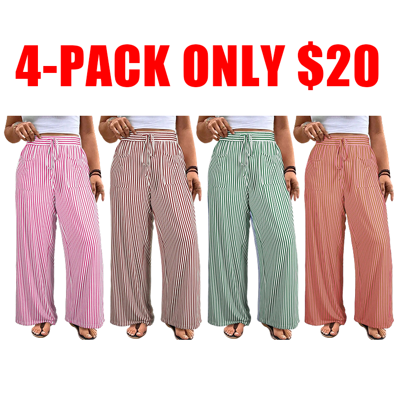 🔥LAST DAY SALE 90% OFF💕Striped Wide-Leg Palazzo Pants