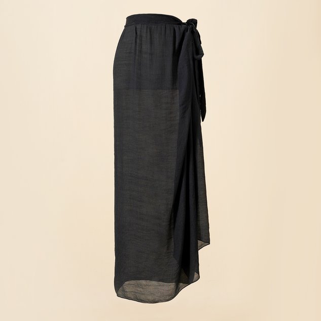 2025 new summer European and American style leopard print beach vacation chiffon print tie-dye strappy beach wrap skirt