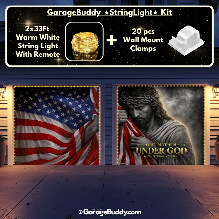 One Nation Under God | Patriotic Garage Door Cover
