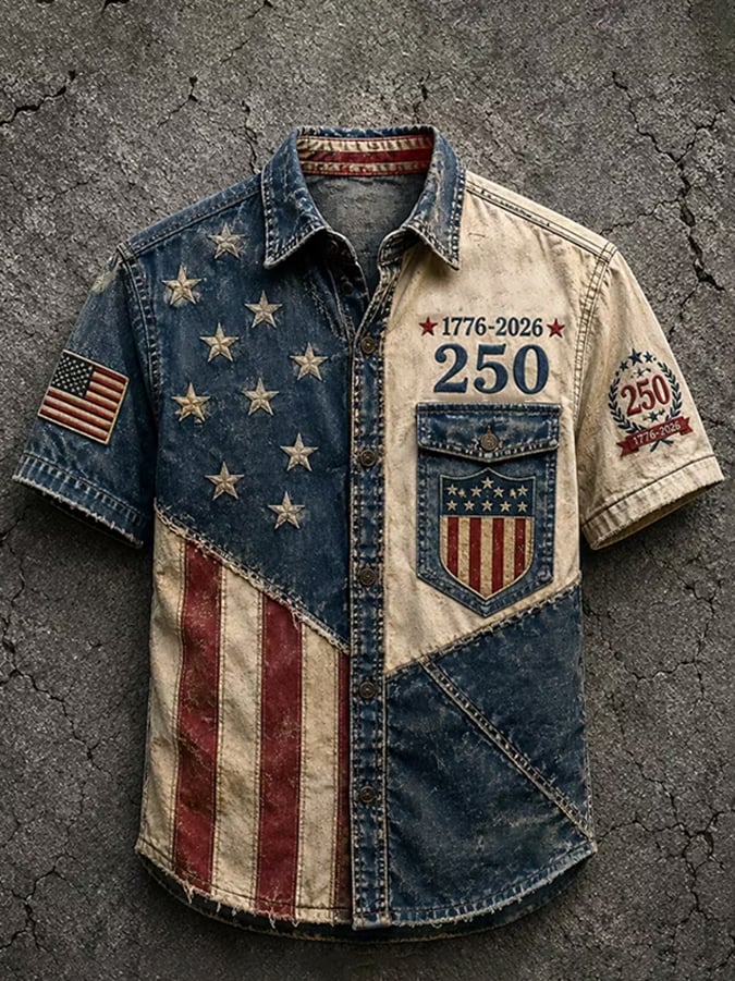 Men'S Short-Sleeve Shirt For The 250th Anniversary Of The United States