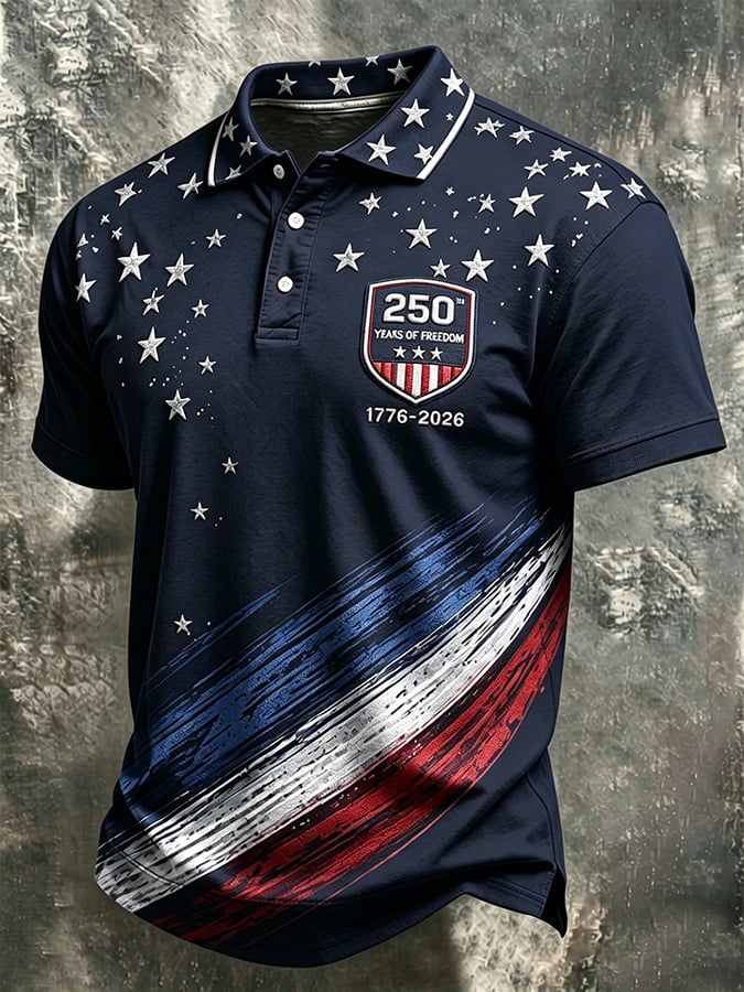 Men's U.S. 250th Anniversary Commemorative Printed Polo Shirt