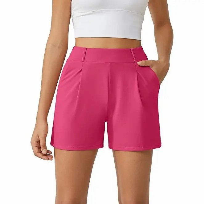 Women's High Waisted Casual Summer Shorts – Wide Leg Athletic Shorts with Pockets