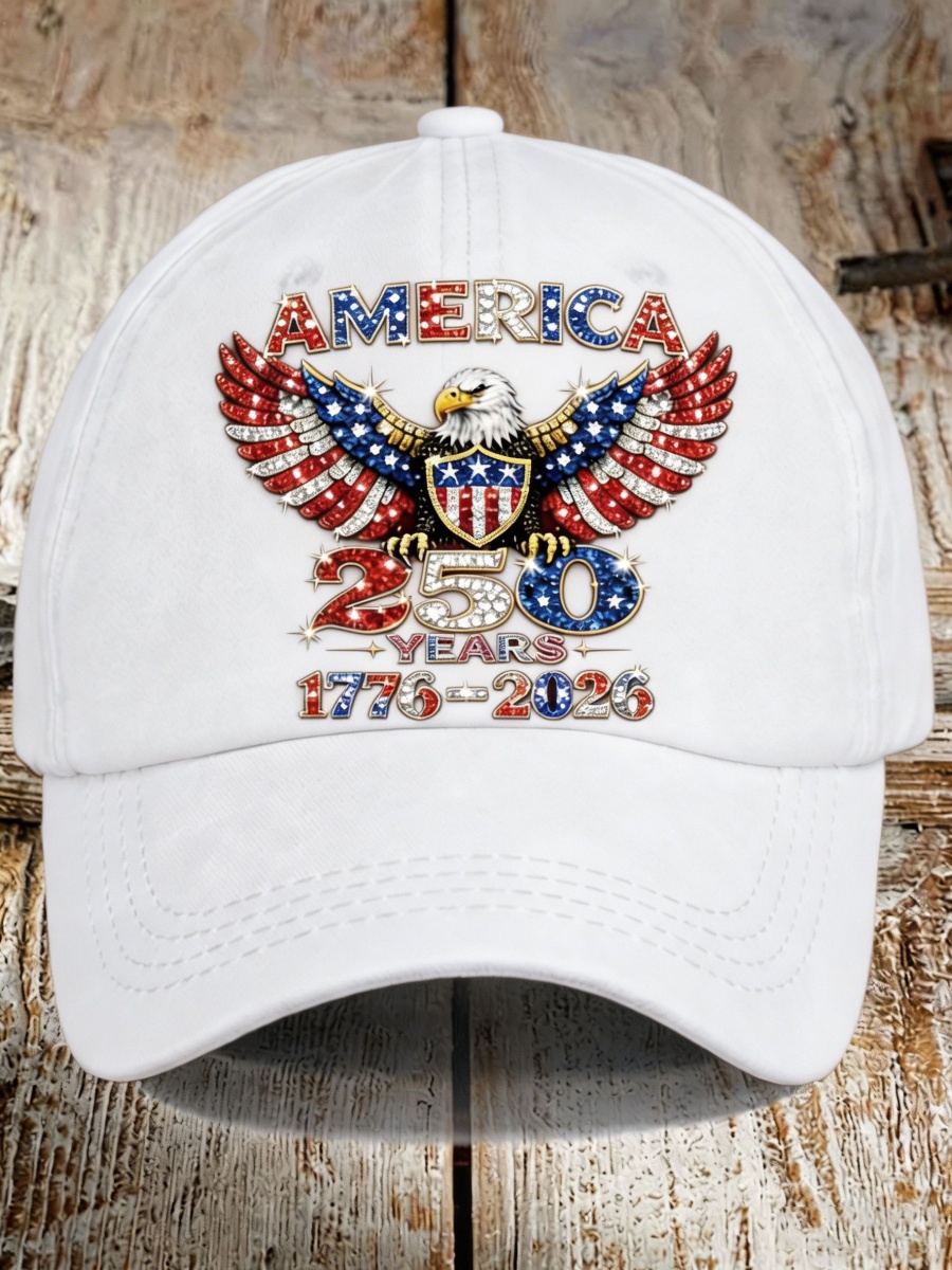 American 250th Anniversary Rhinestone Design Hat