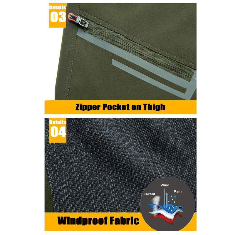 🧊 Men’s Fleece-Lined Water-Resistant Snow Pants – Warm Outdoor Winter Pants