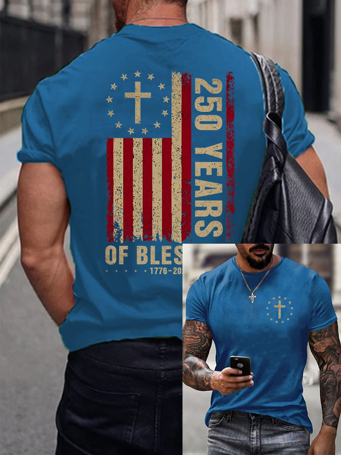 Men'S 250 Years of Blessing 1776-2026 250 Years America T-Shirt