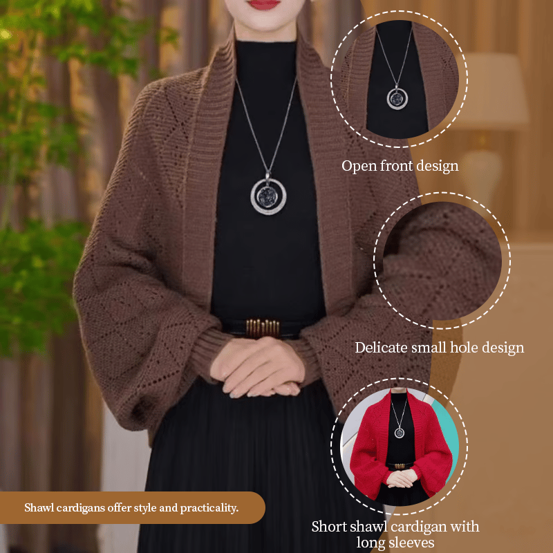 🔥2026 New Fashion🔥Hollow Out Knitted Shawl Coat