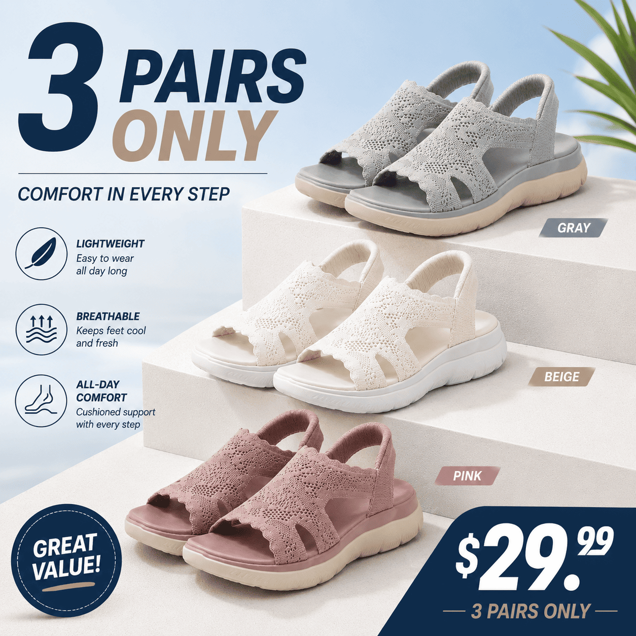 Women's Slip-ins Summits Crochet Knit Sandals