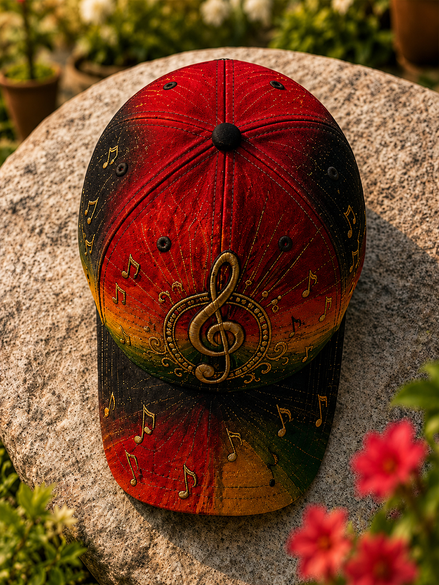 Black Jazz-Inspired Casual Baseball Cap