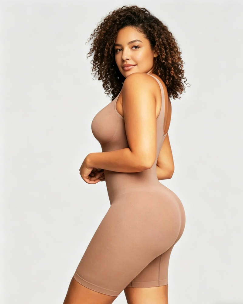Seamless Sculpting Mid Thigh Bodysuit