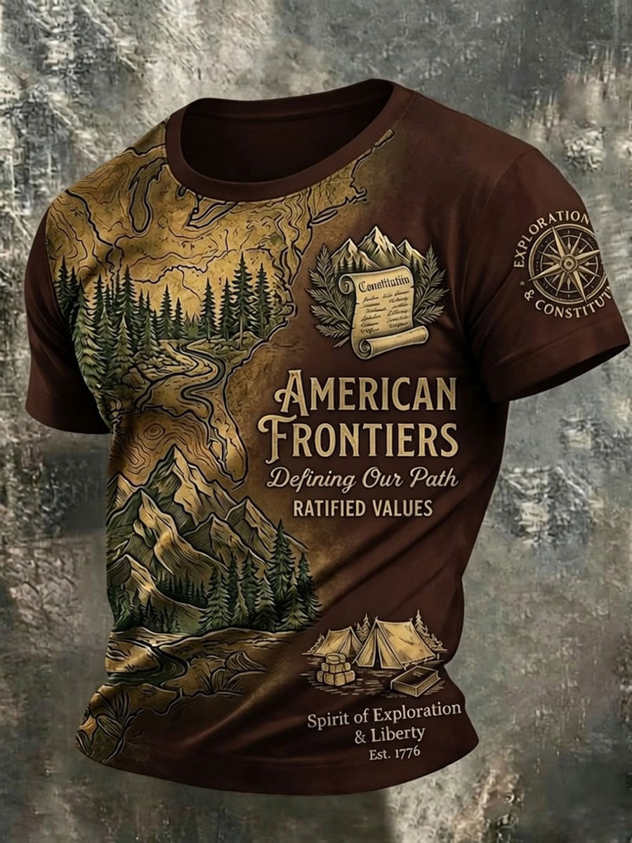 Men'S Retro 250Th Anniversary American Short-Sleeve T-Shirt
