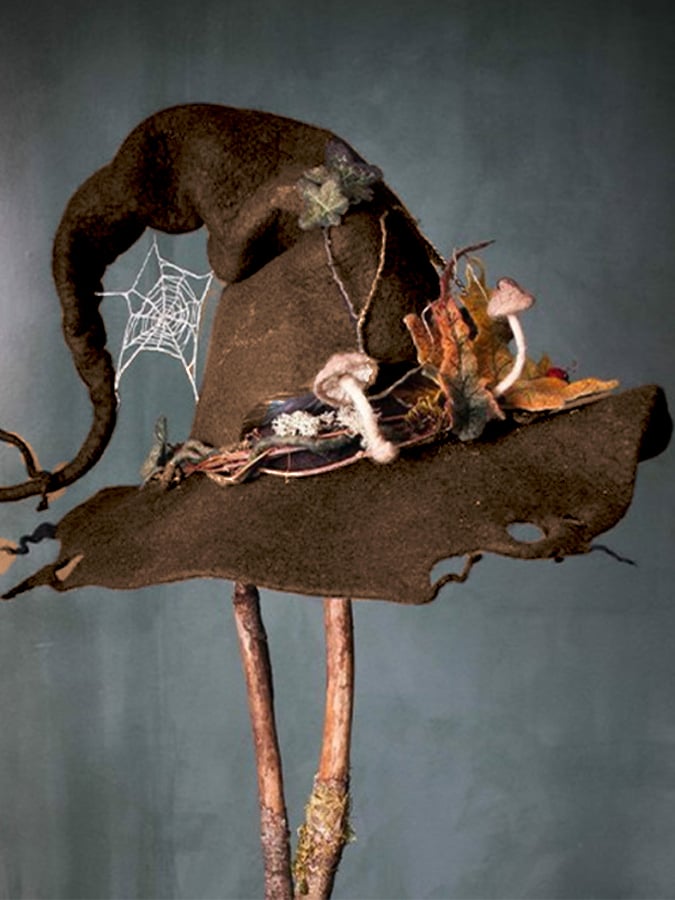 Halloween vintage witch hat