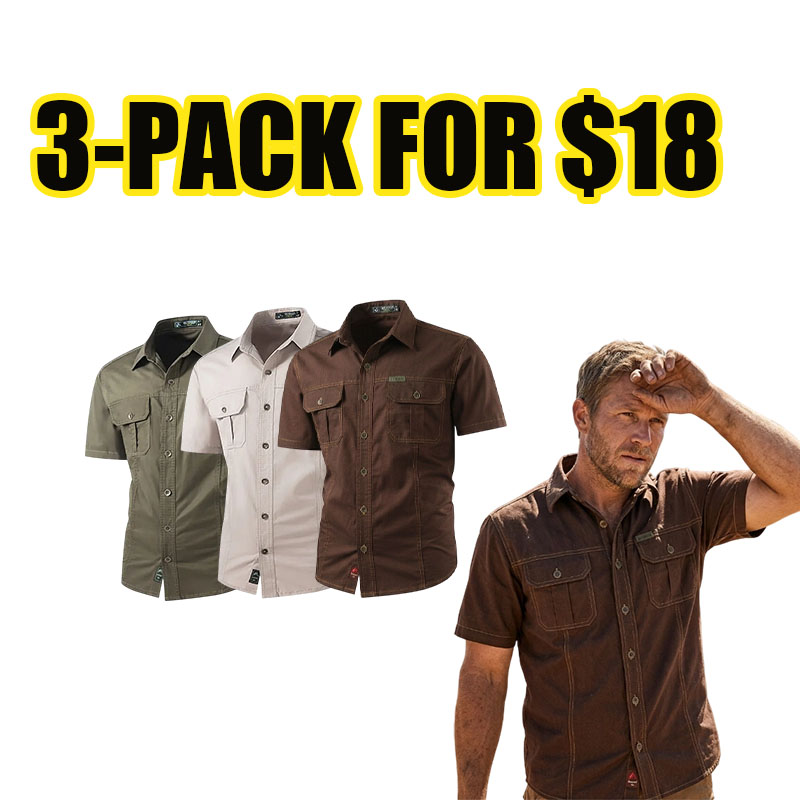 Men's Multi-Pocket Outdoor Work Shirt