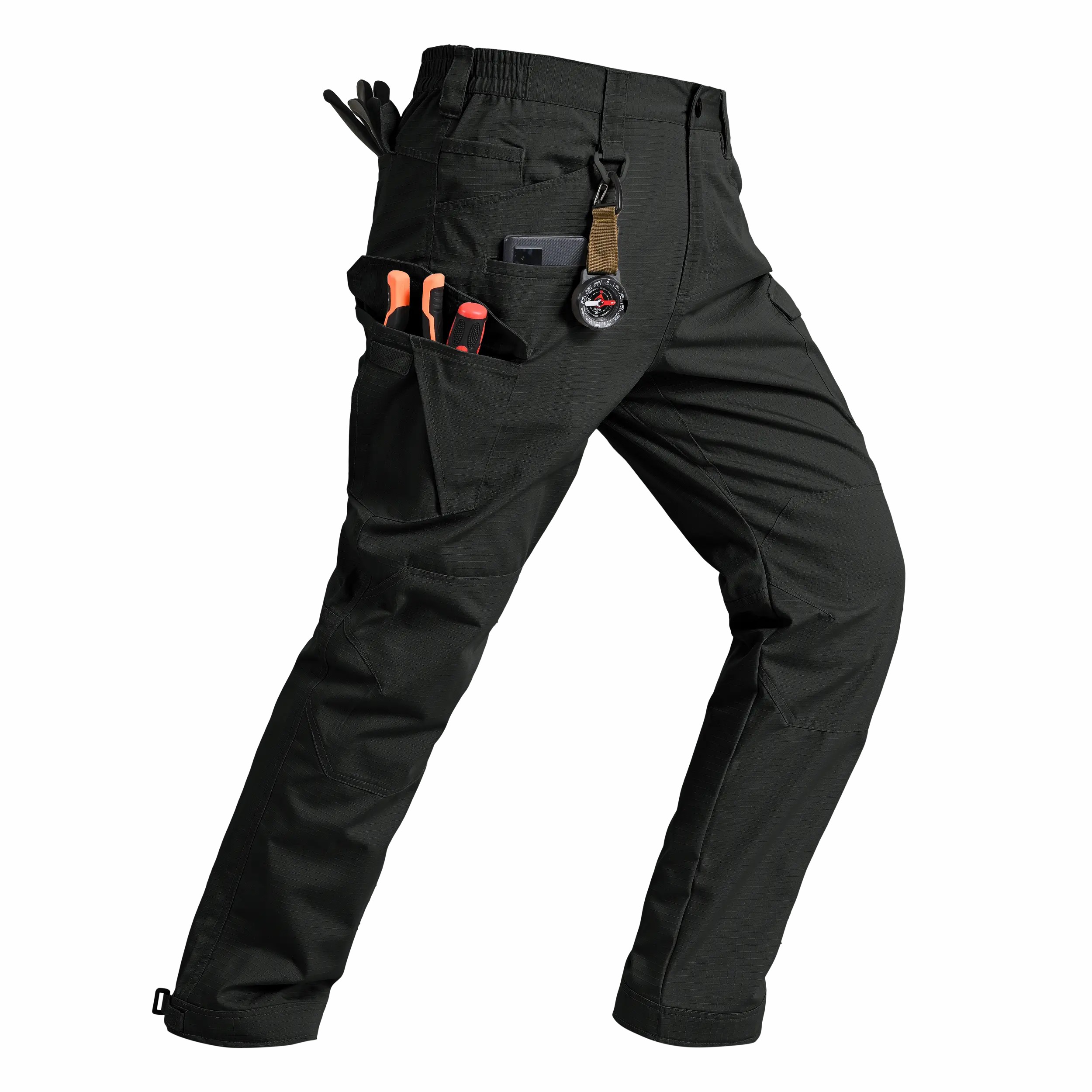 Men's Tactical Ripstop Pants Lightweight Water Resistant Cargo Hiking Work Pants