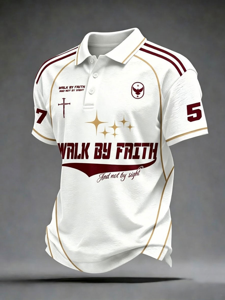 Men'S Faith Printed Polo Shirt
