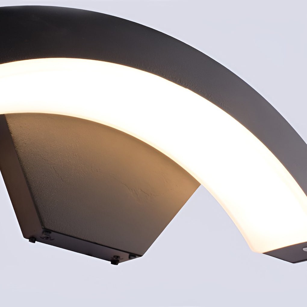 Creative Moon Curved Wall Sconce Motion Sensor Waterproof LED Wall Lamp Outdoor Indoor