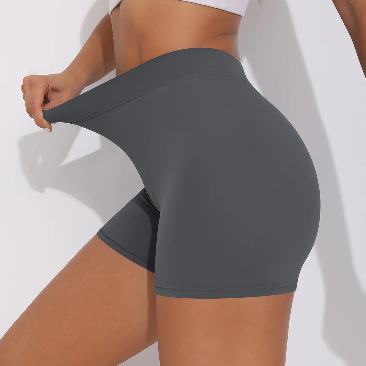 V-back Ruched Shorts