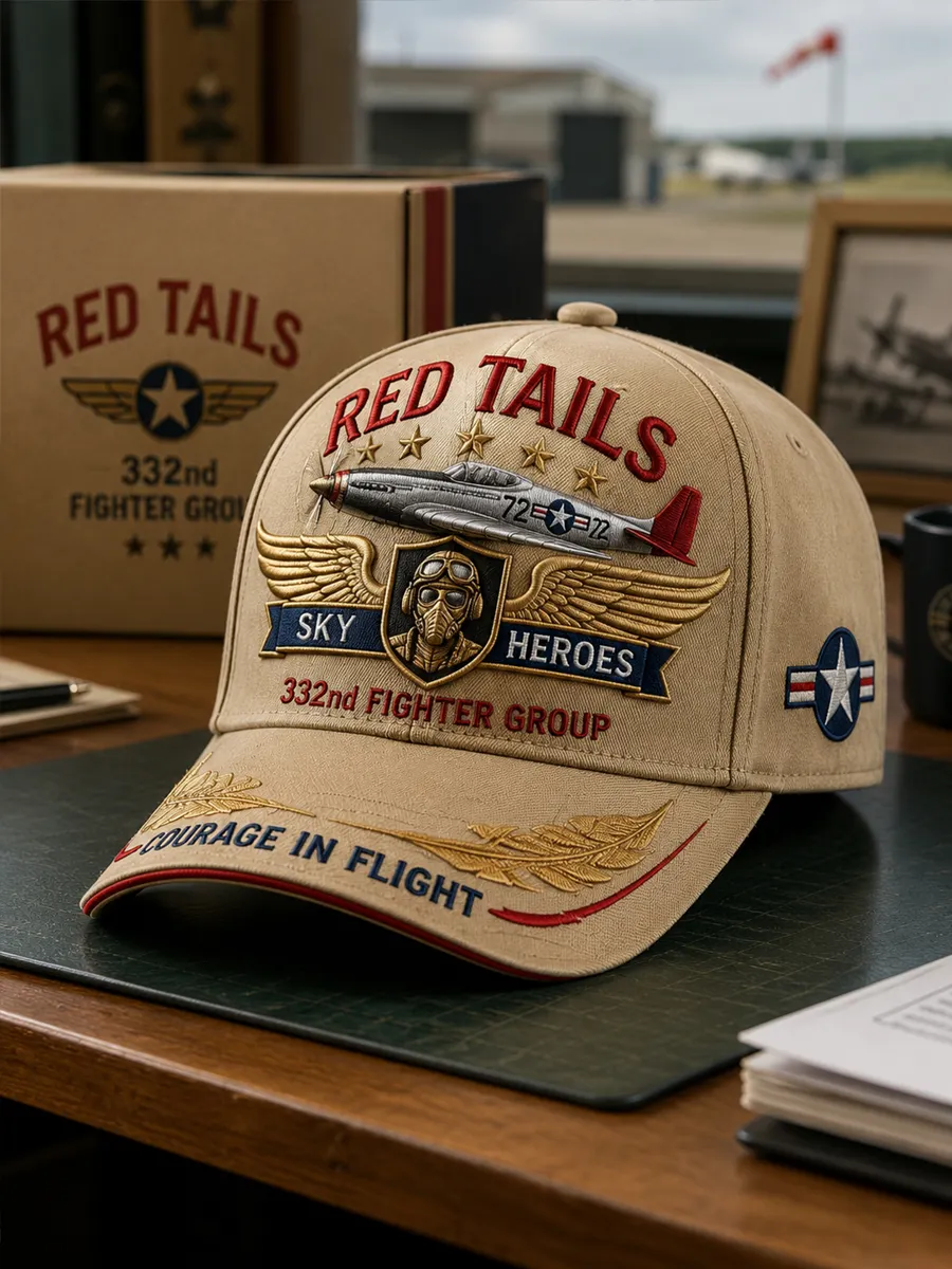 Tuskegee Airmen Red Tails Print Baseball Cap