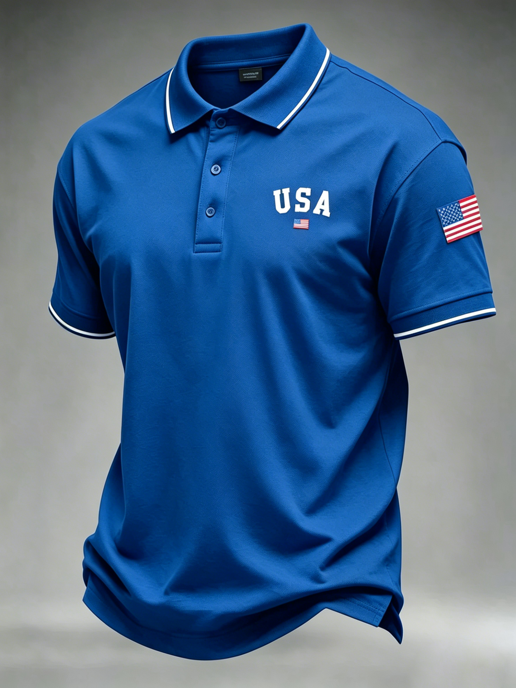 Men'S Casual 250Th Anniversary Celebration Of The Founding Of The United States Independence Day Personalized Printed Polo Shirt