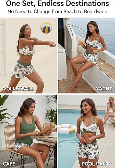 ⏰LAST DAY 90% OFF - 3 Piece Tankini with Shorts 🔥