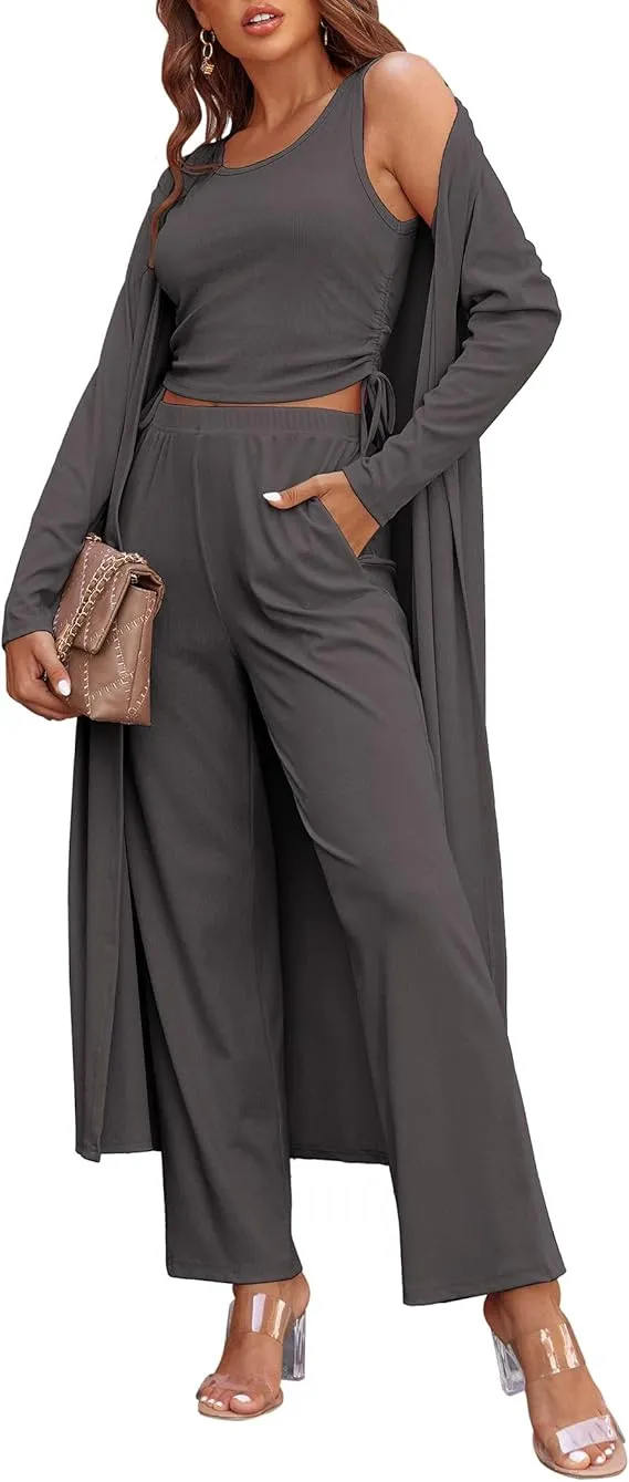 Cozy New Women's 3 Piece Knit Lounge Set