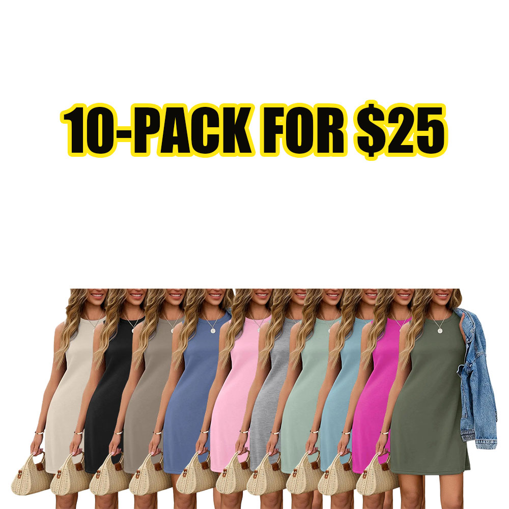 Sleeveless Summer Tank Dress – Casual Everyday Sundress for Women