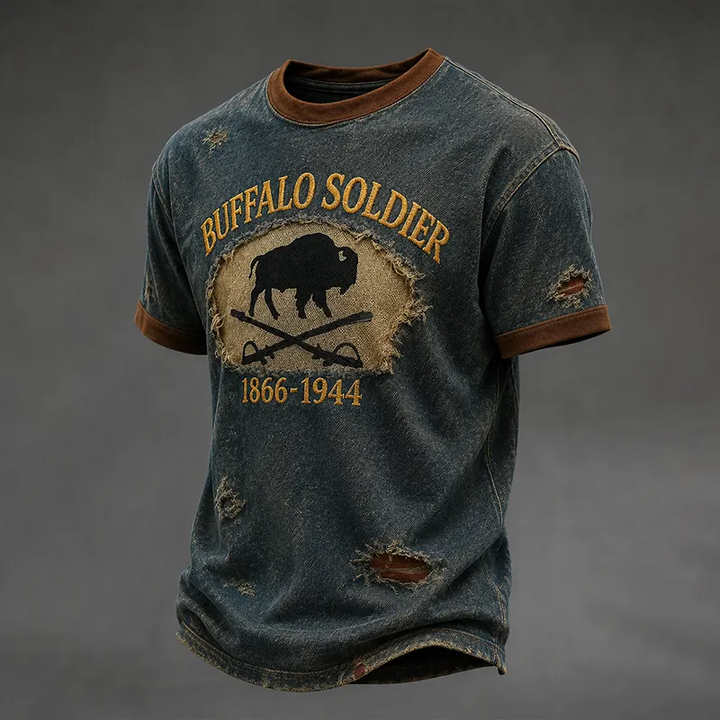 Men's Buffalo Soldier Summer Crew Neck T-Shirt