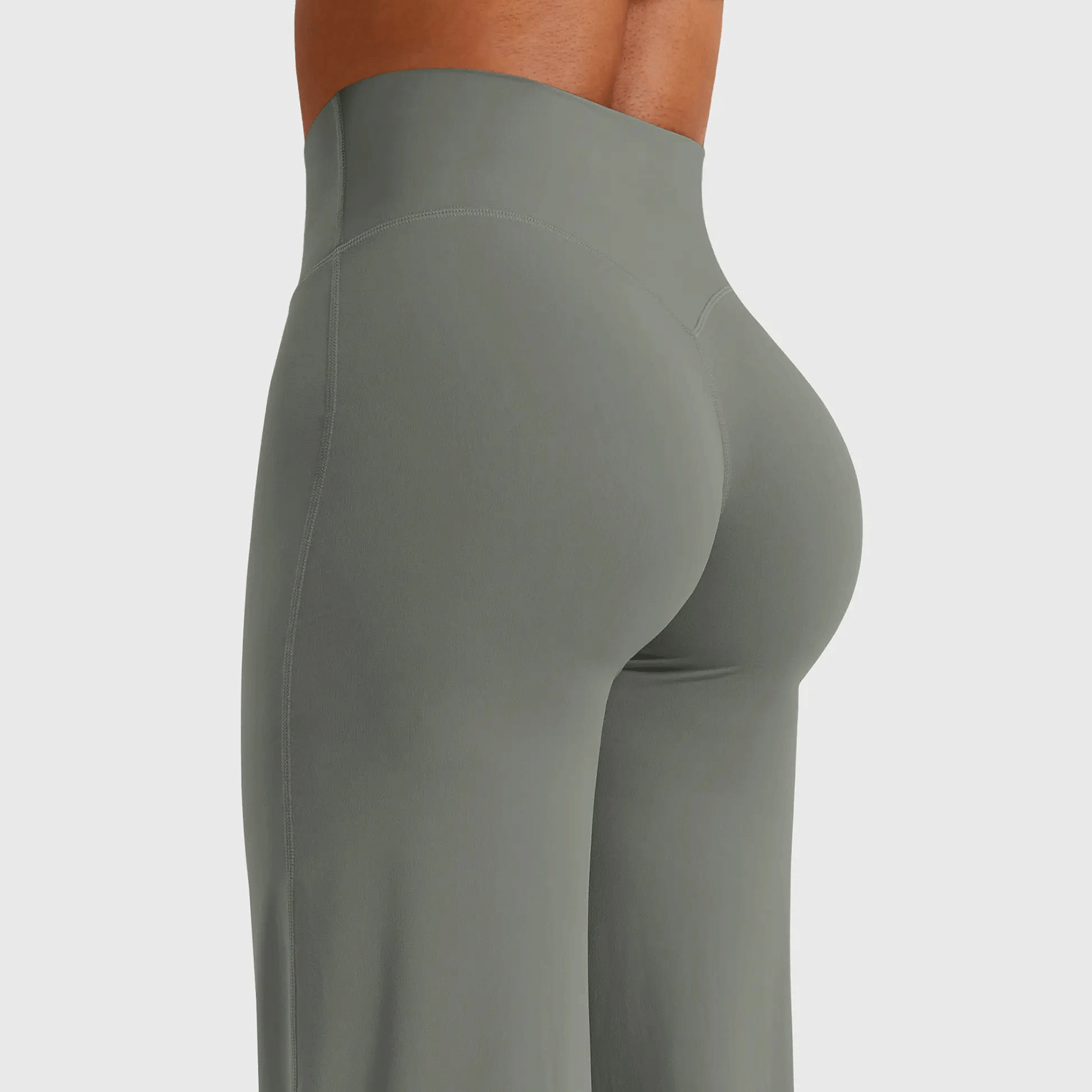 Leggings High-Waist Straight-Leg No Front Seam Buttery Soft Gym Yoga Pants for Women Fitness Tights