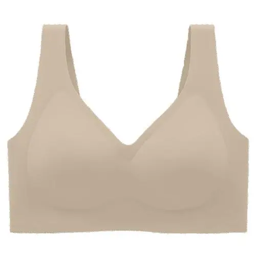 Women's Seamless Red Bra Wireless Soft Bralette