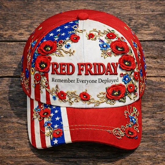 Red Friday Print Casual Hat (Unisex)