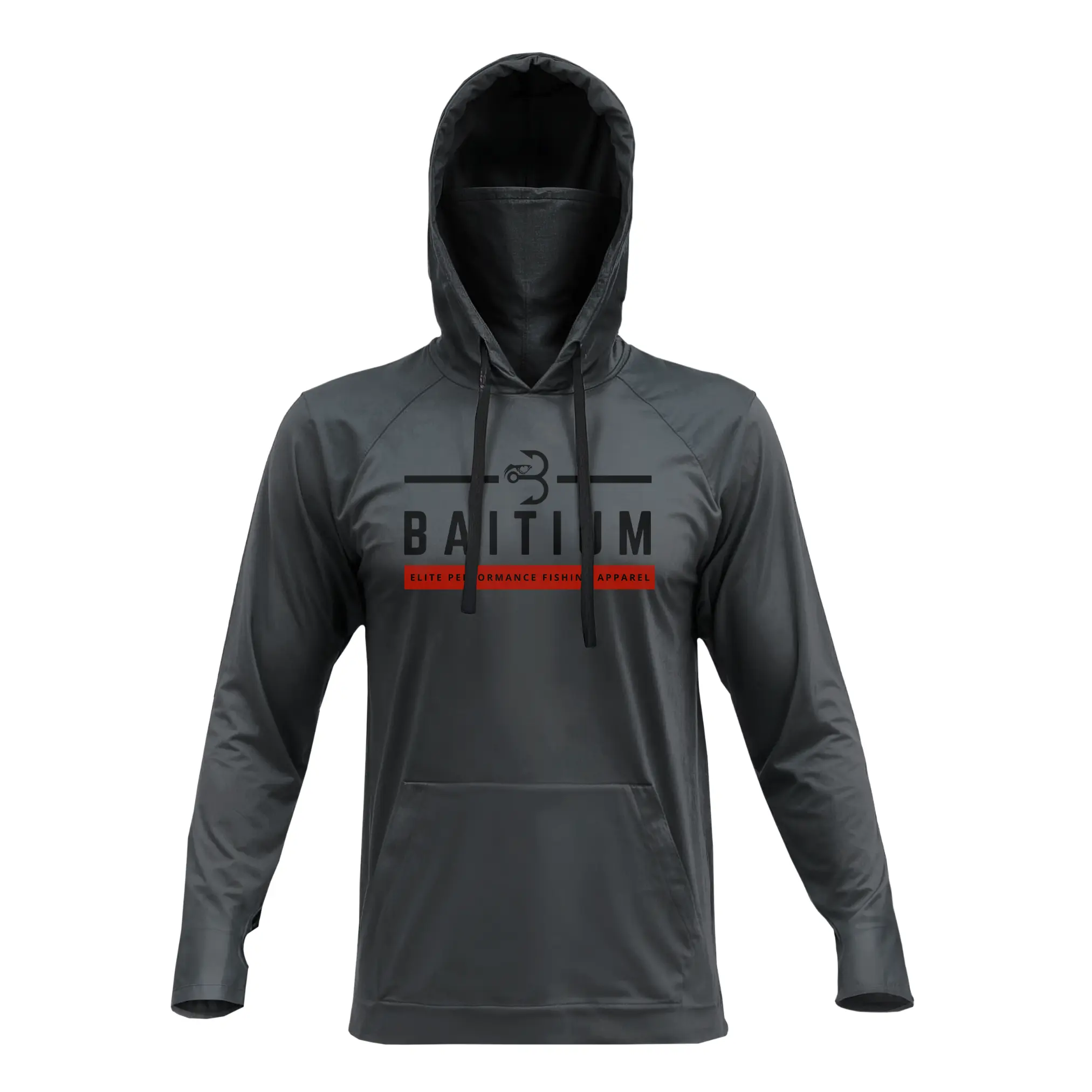 Fishing & Construction Shirt — UPF 50 Sun Protection Long-Sleeve Hoodie (With Built-in Neck Gaiter)