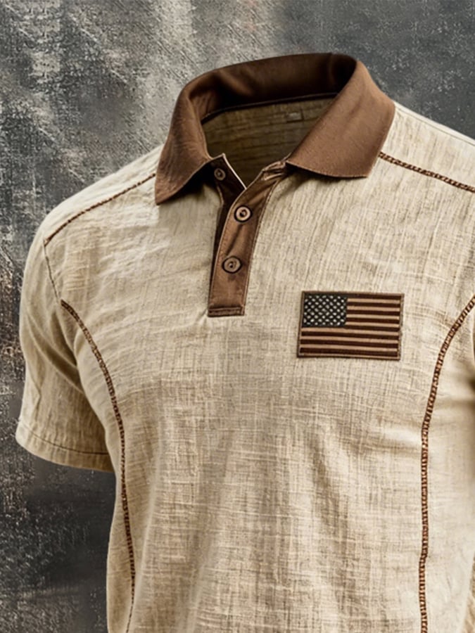 Men'S Retro Color-Block 