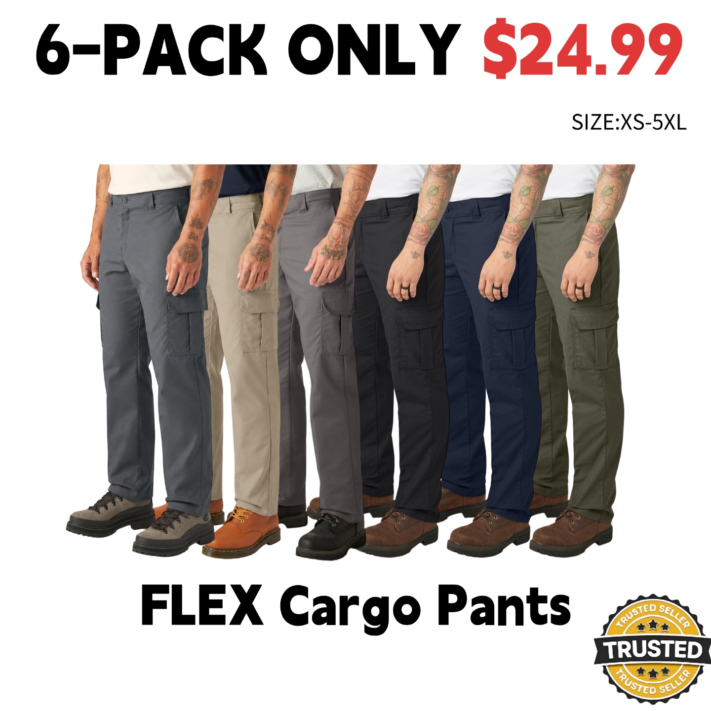 Men's Classic FLEX Series Regular Fit Cargo Pants