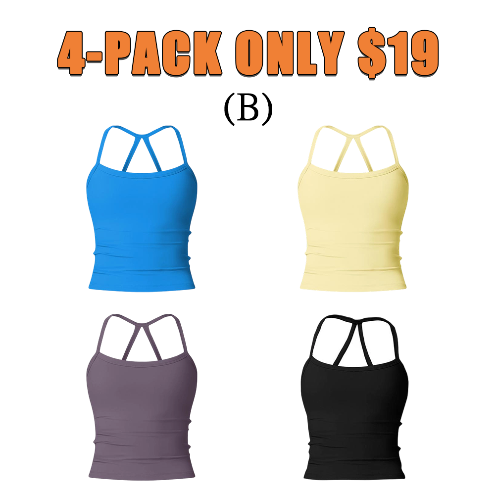 Women's Solid Backless Quick-Dry Athletic Cami Top