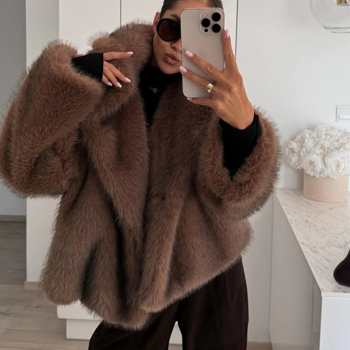 MELINA | Manteau Luxe En Fourrure