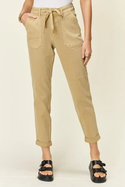 Blue Full Size High Waist Jogger Jeans