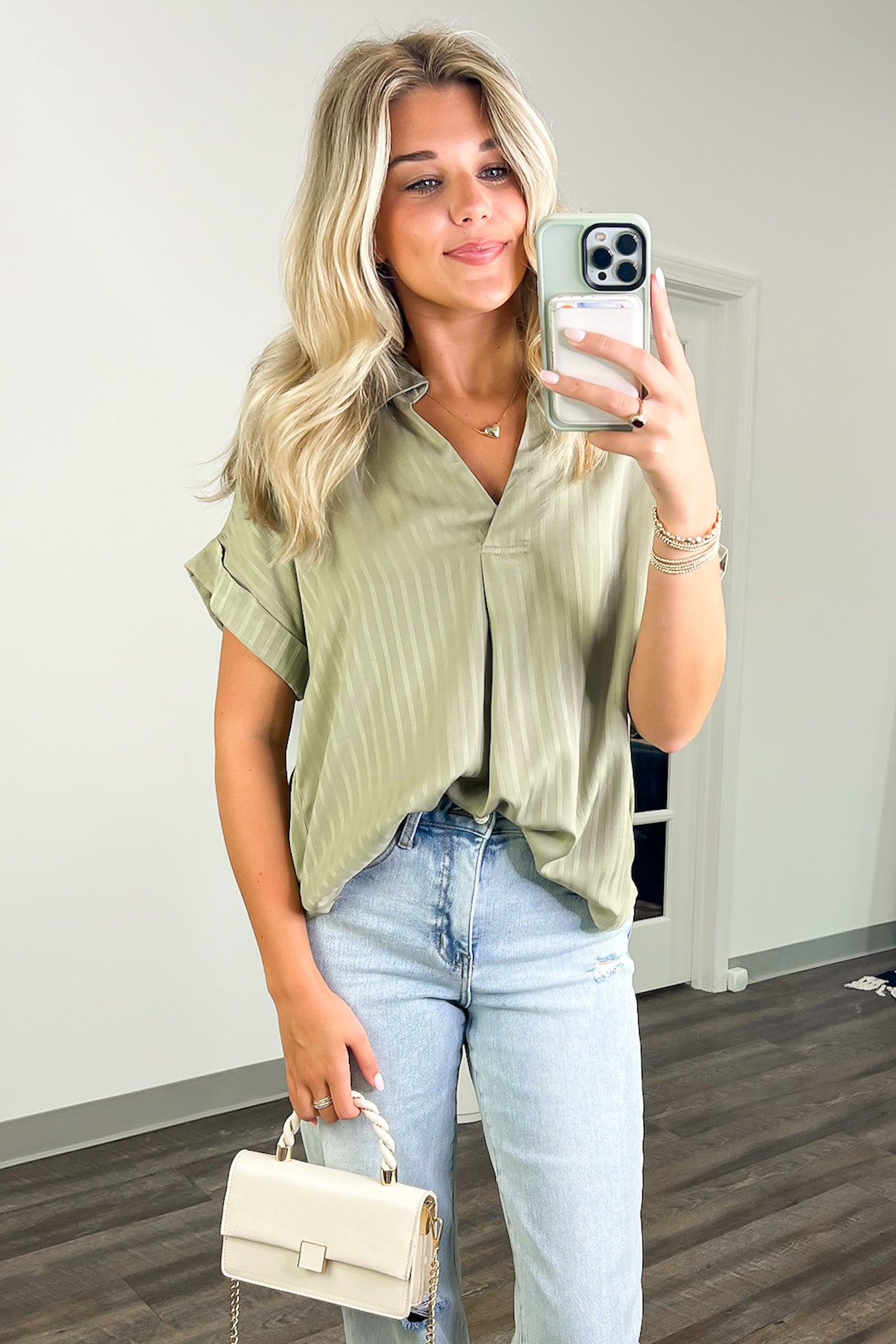 Striped V-Neck Top