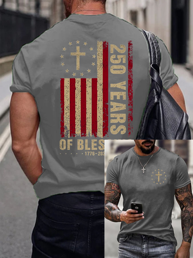 Men'S 250 Years of Blessing 1776-2026 250 Years America T-Shirt