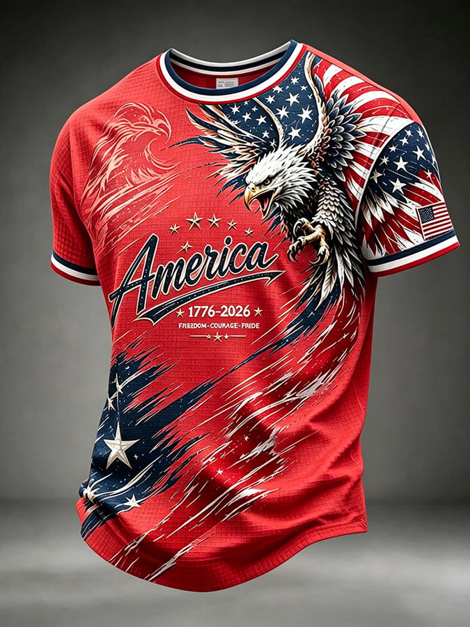 Men's Casual Printed Short-Sleeve T-Shirt
