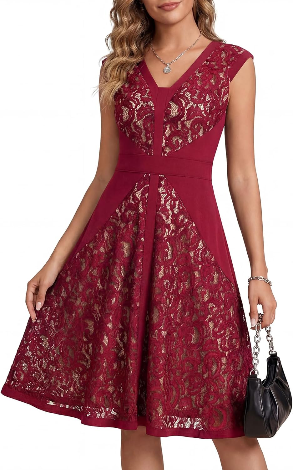 🌸 Elegant Floral Lace V-Neck Evening Gown