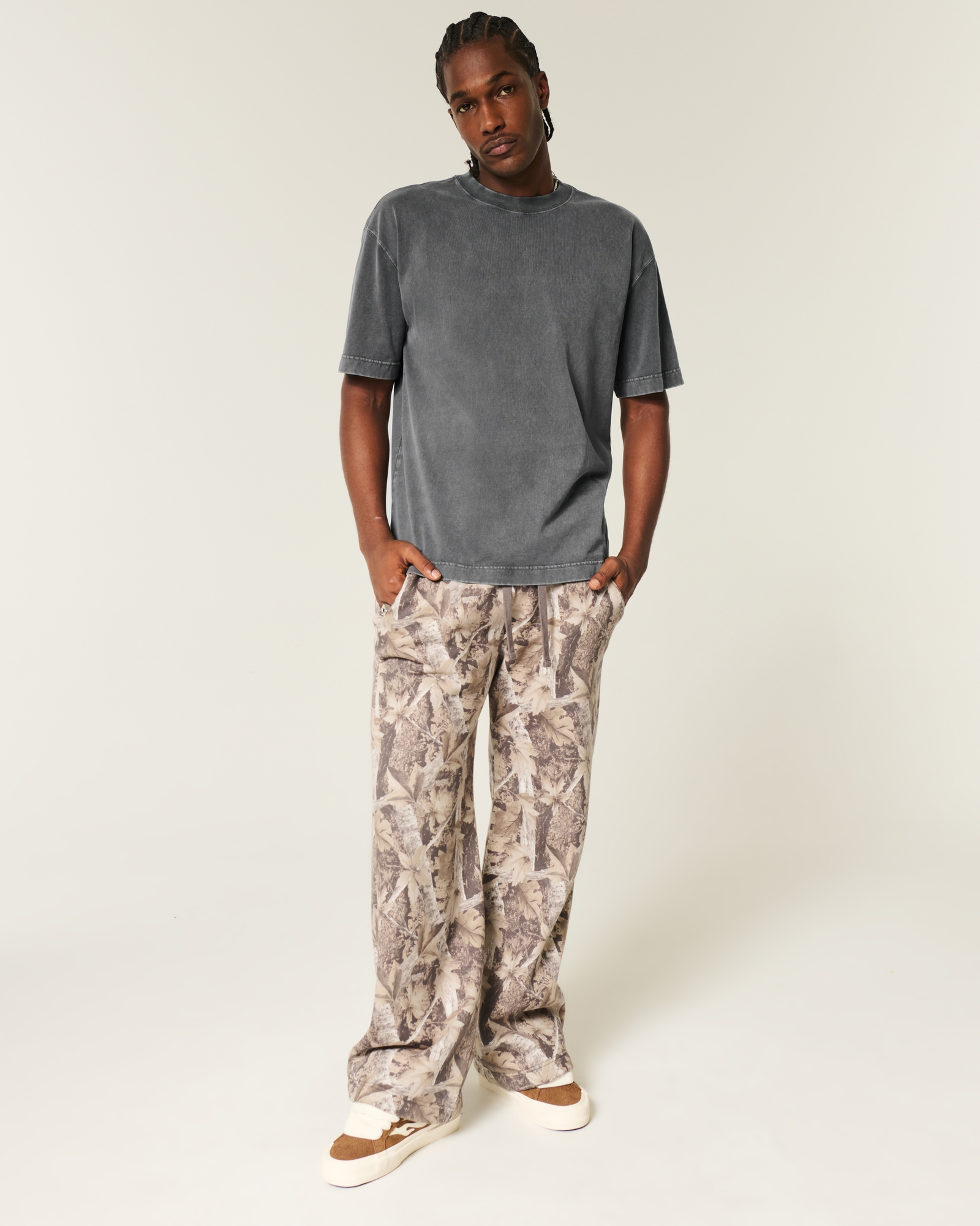 Boxy Heavyweight Washed Cotton Crew T-Shirt