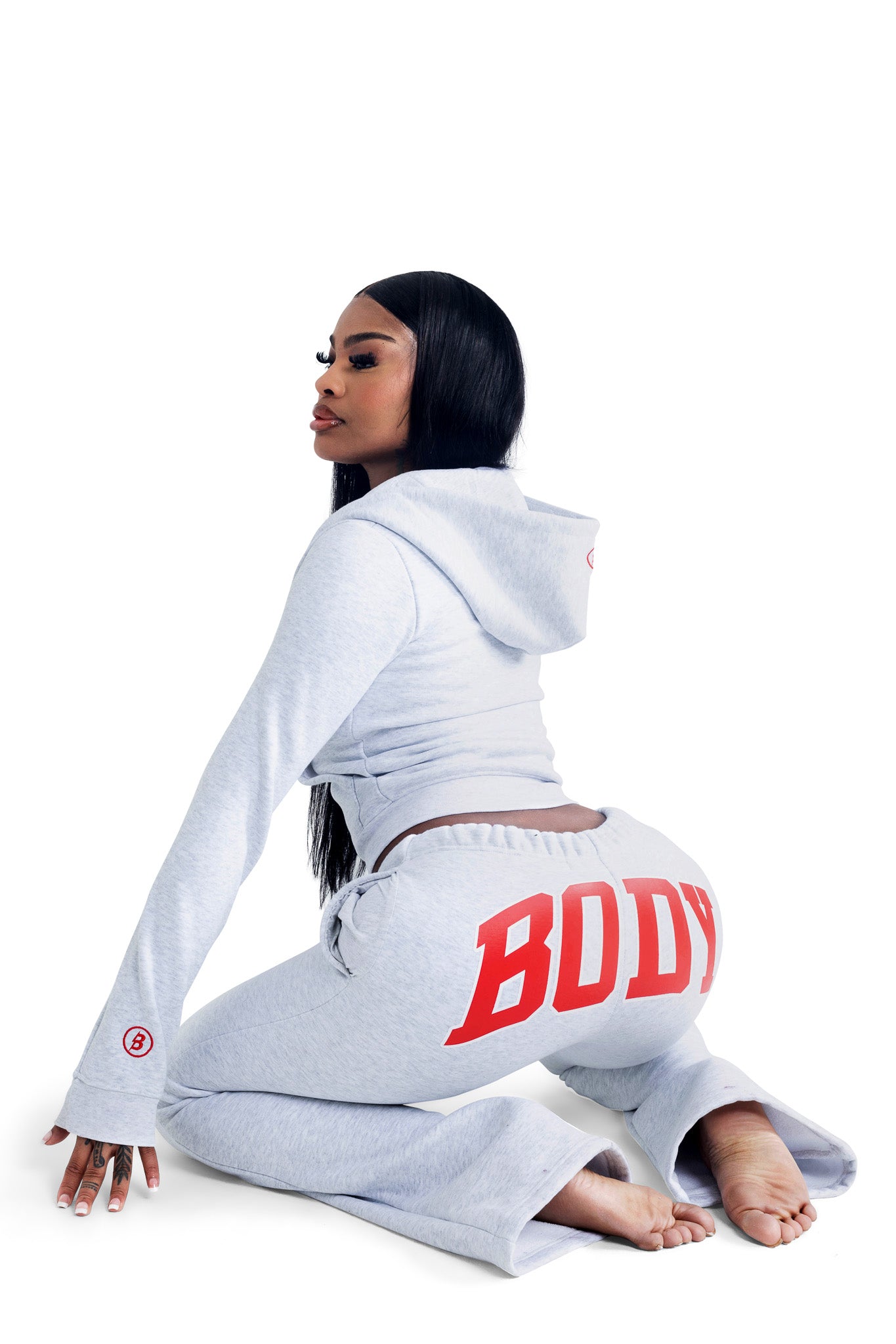 PRE-ORDER - BACKSHOT SWEATPANTS 2.0 (HEATHER GREY/RED)