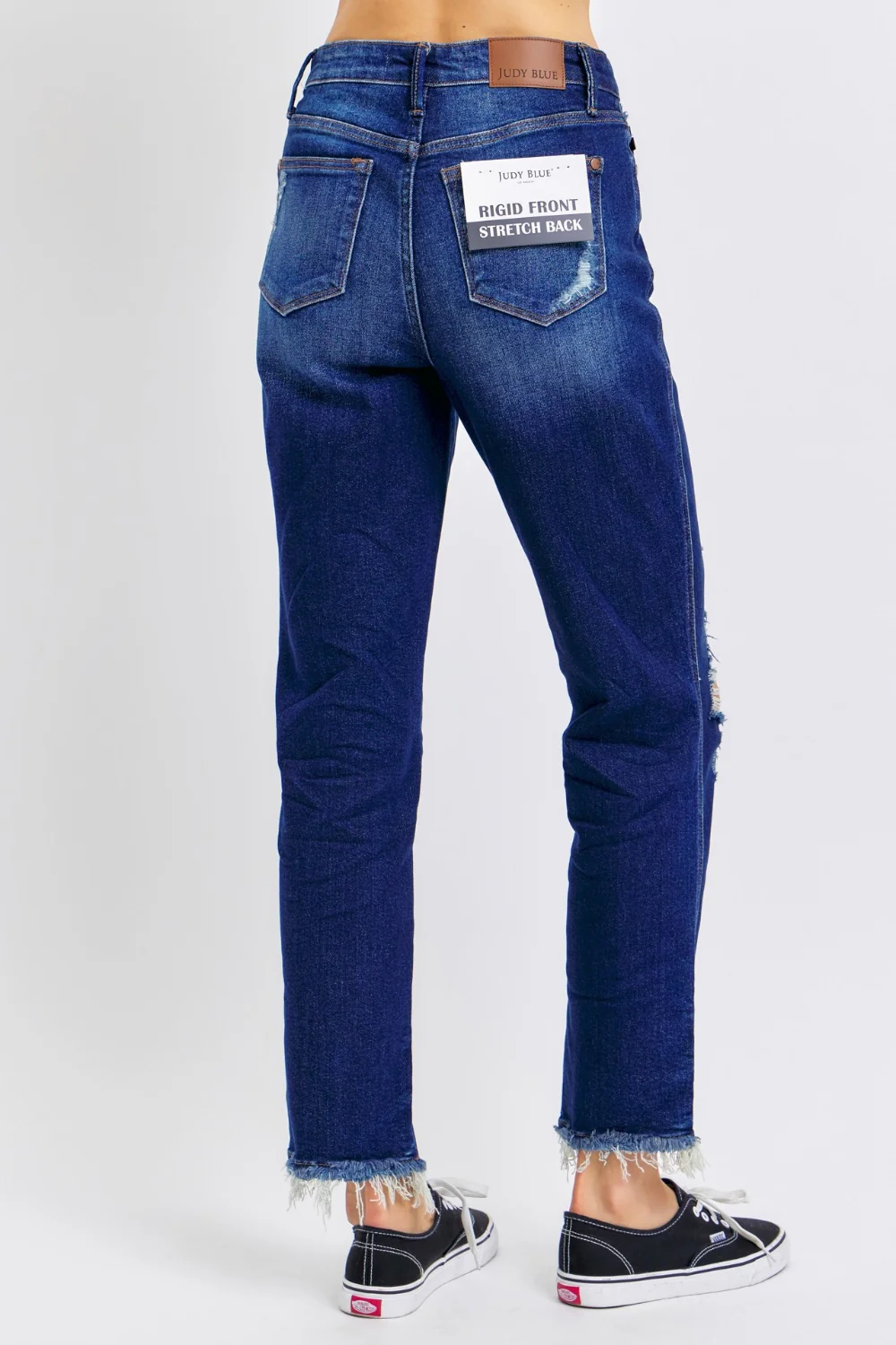 Blue Full Size High Waist Rigid Magic Heavy Destroy Straight Jeans