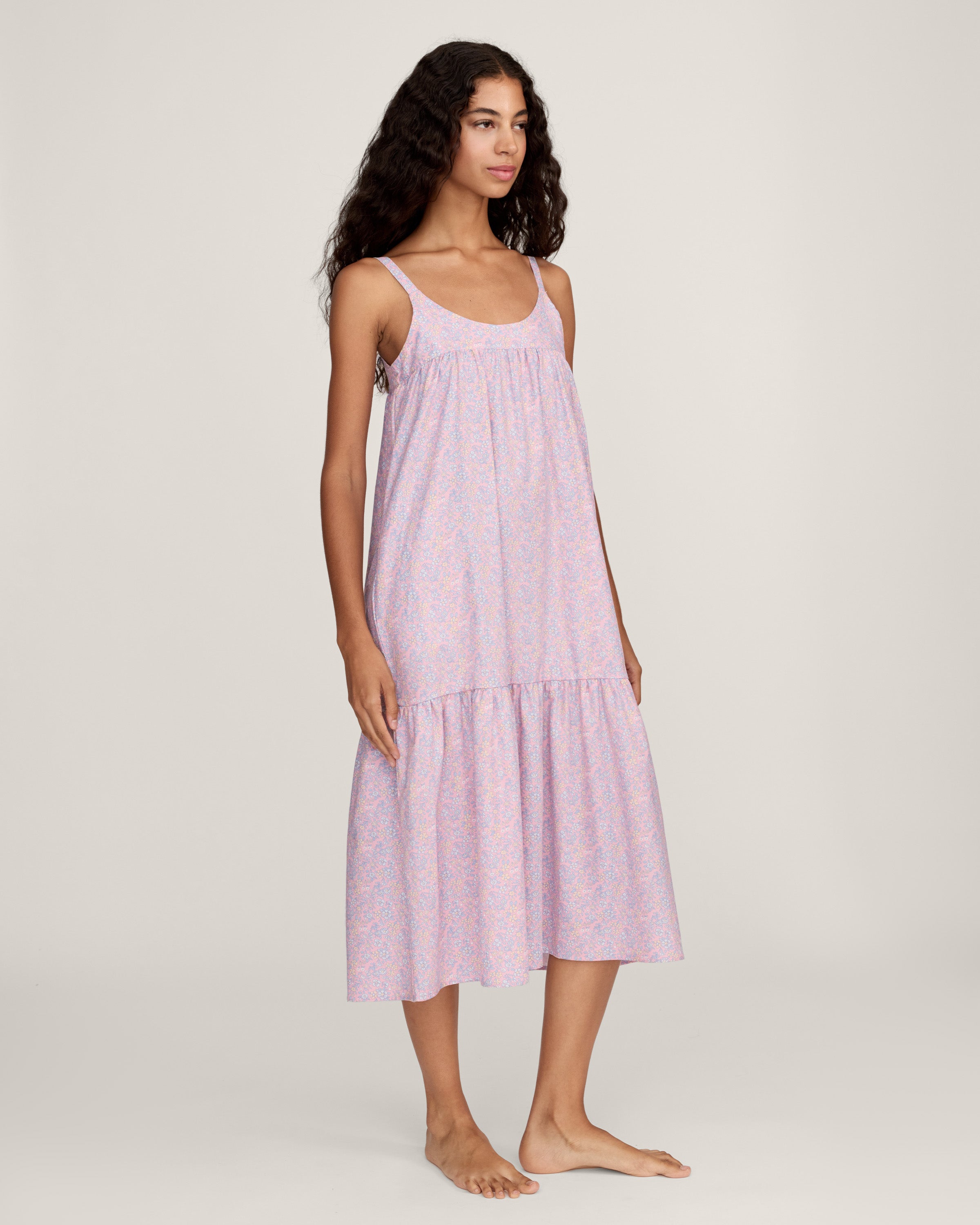 Women's Twill Chloé Nightgown in Fleur Blush