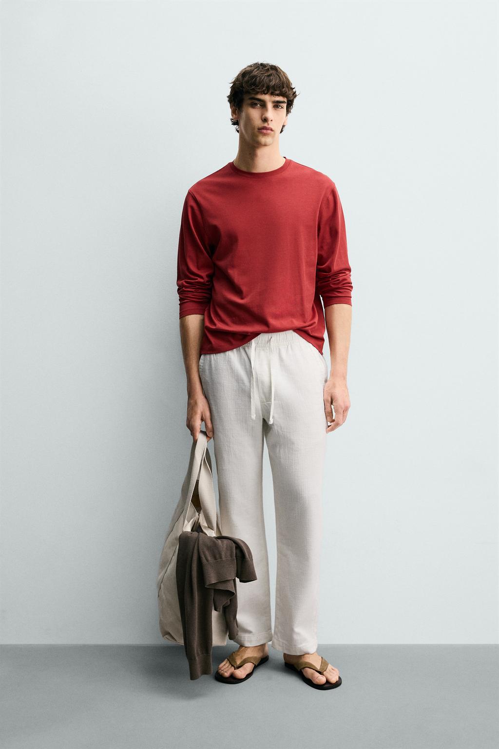 Men's Relaxed Fit Textured Pants
