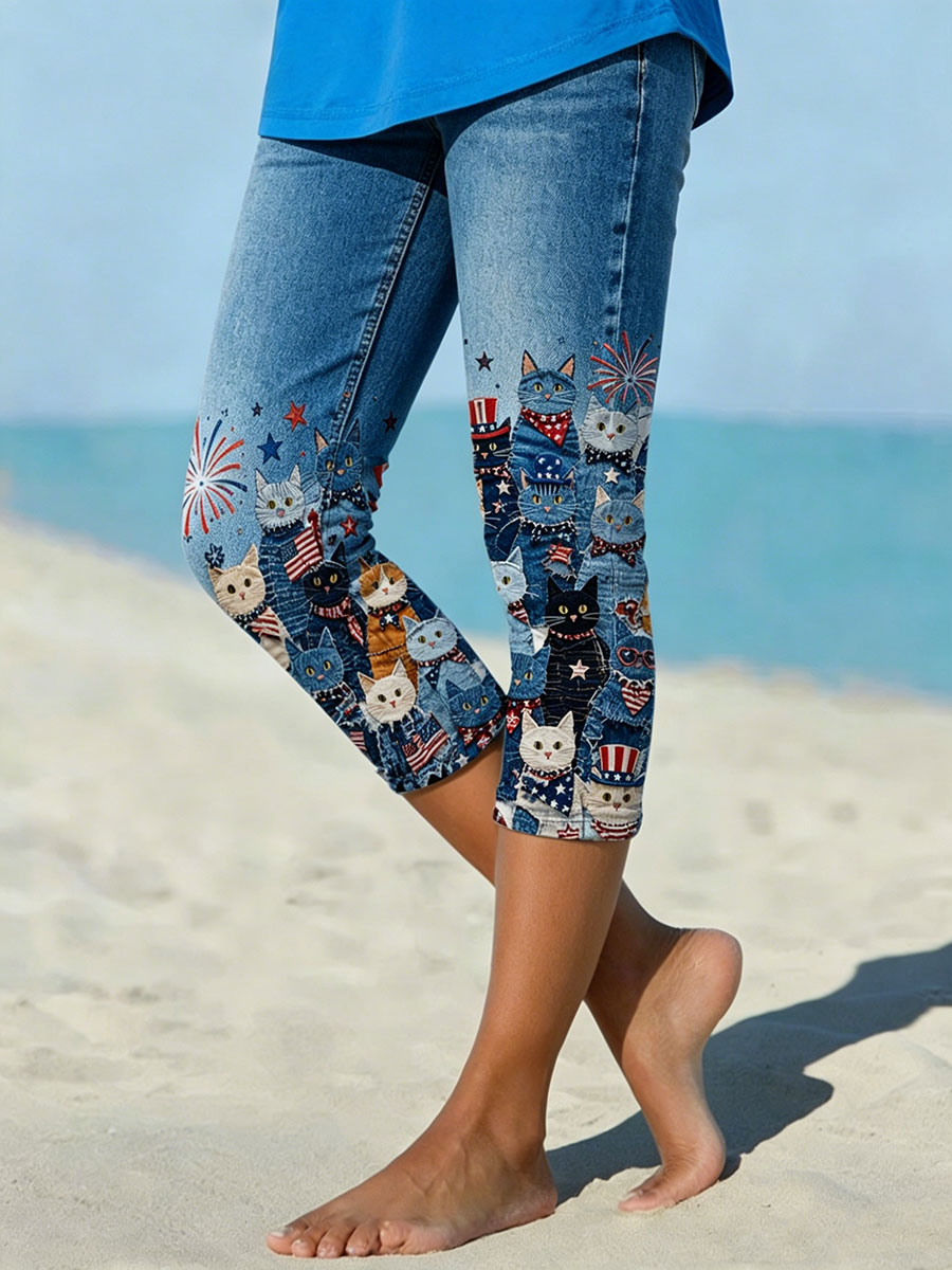 Women's American cat leggings