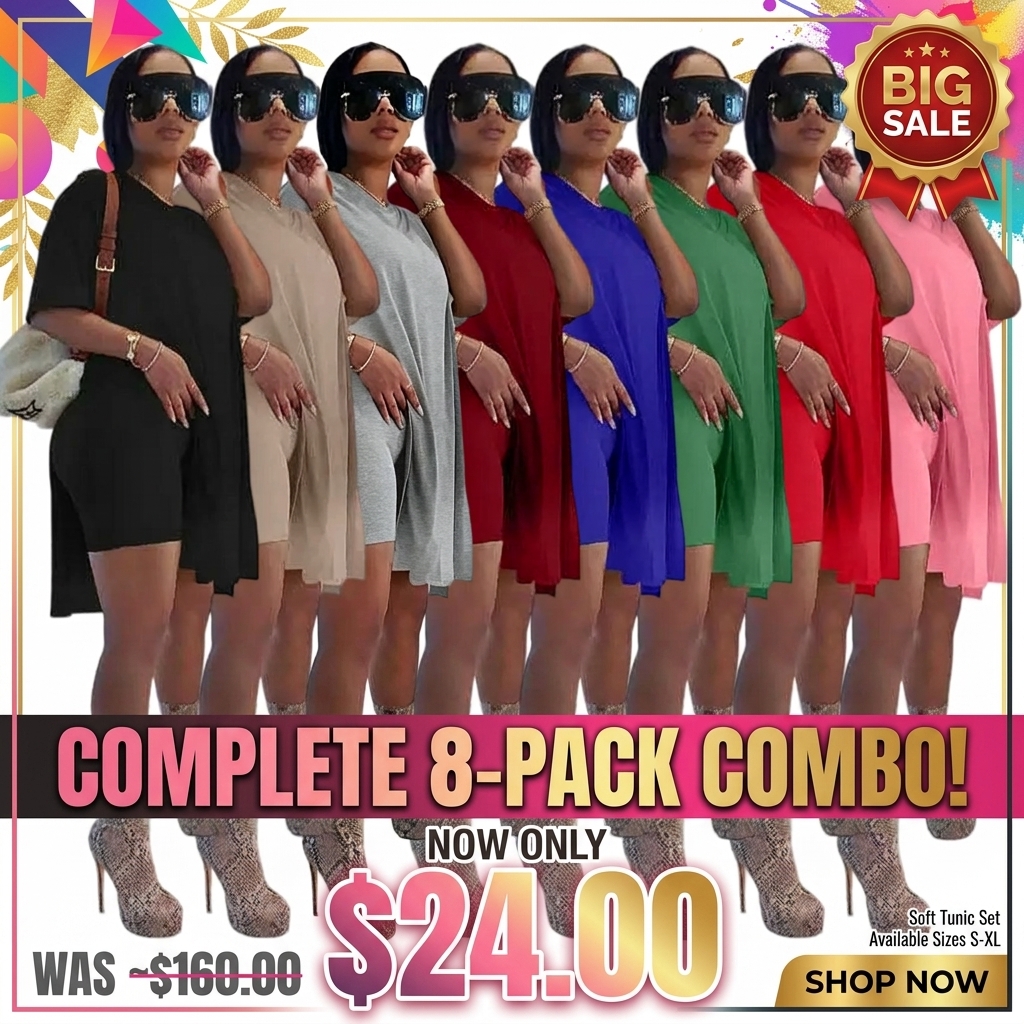Plus Size Women's 2 Piece Outfit – Casual Basic Top and Shorts Set for Spring Summer Beach Vacation