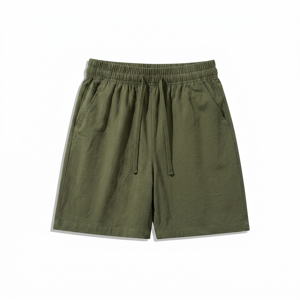 Unisex Cotton Linen Beach Shorts