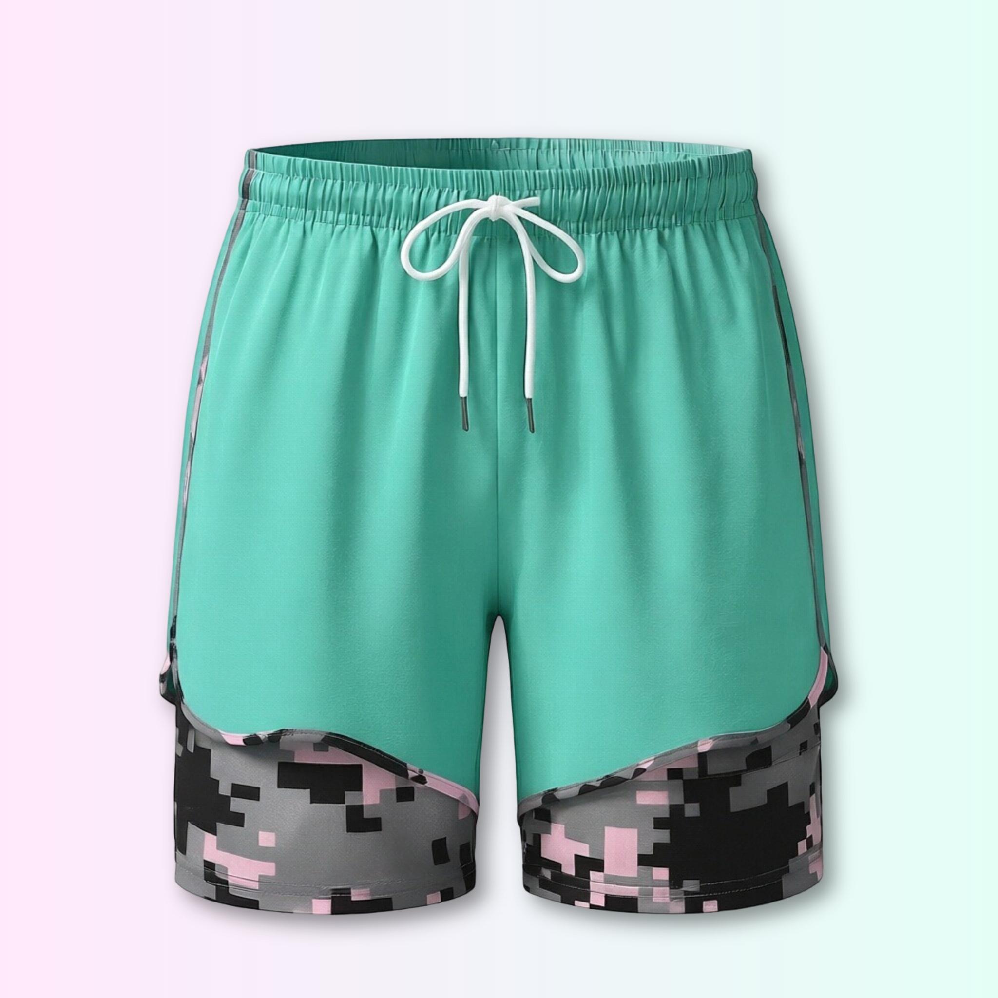Women's Double-Layer Anti-Exposure Stretch Fitness Shorts